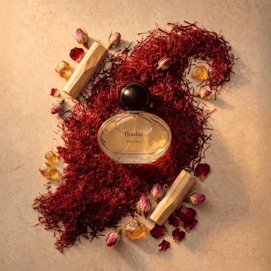 Ibadat - A devotion in saffron, rose and sandalwood. Stays close for hours